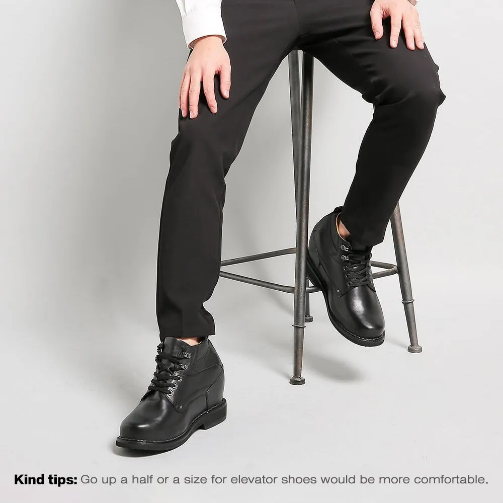 14 CM / 5.51 Inches Taller - CMR CHAMARIPA 5.51 Inches Elevator Shoes Hidden Heel Working Boots