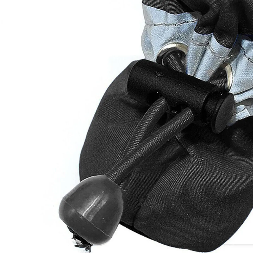 4Pcs Anti Slip Protective Dog Shoes Boots Pet Socks Booties Black