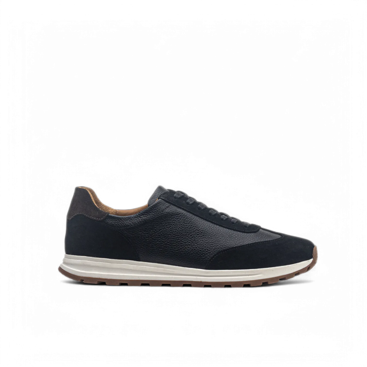 ANELLA TRAINER - Cuir et Daim Velours Noir