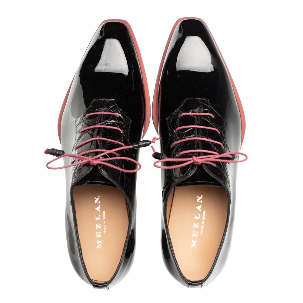 Asymmetrical Hi-Shine/Crocodile Oxford
