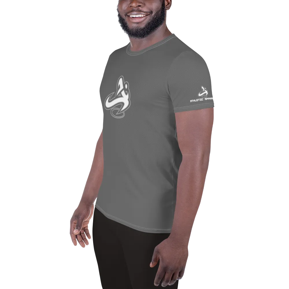 Athletic Apparatus Grey White logo White stitch Men's Athletic T-shirt