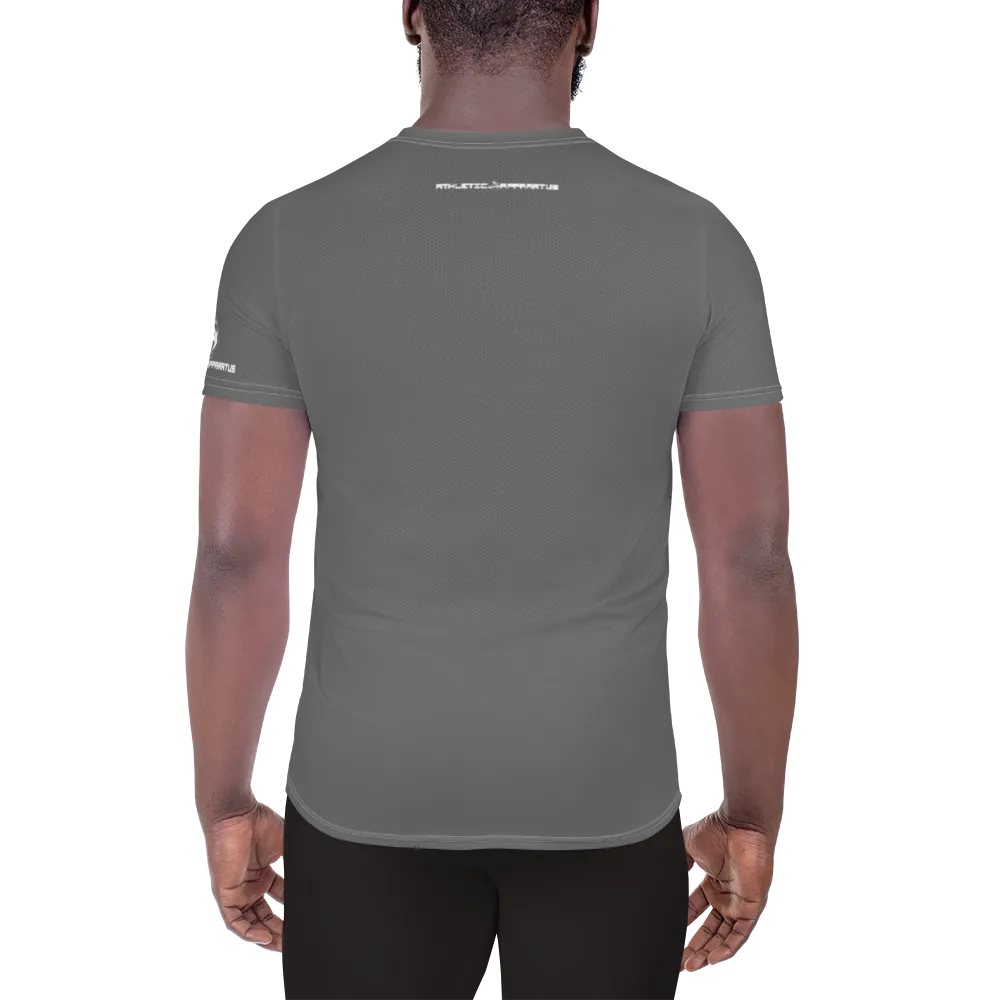 Athletic Apparatus Grey White logo White stitch Men's Athletic T-shirt