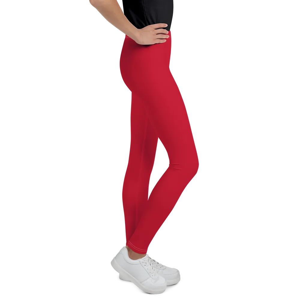 Athletic Apparatus Red White logo White stitch V3 Youth Leggings