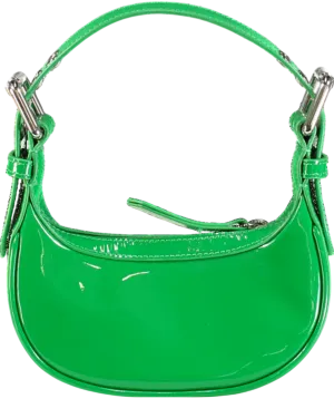 BY FAR Green Mini Soho Patent Leather Shoulder Bag