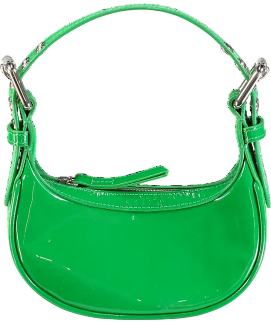 BY FAR Green Mini Soho Patent Leather Shoulder Bag