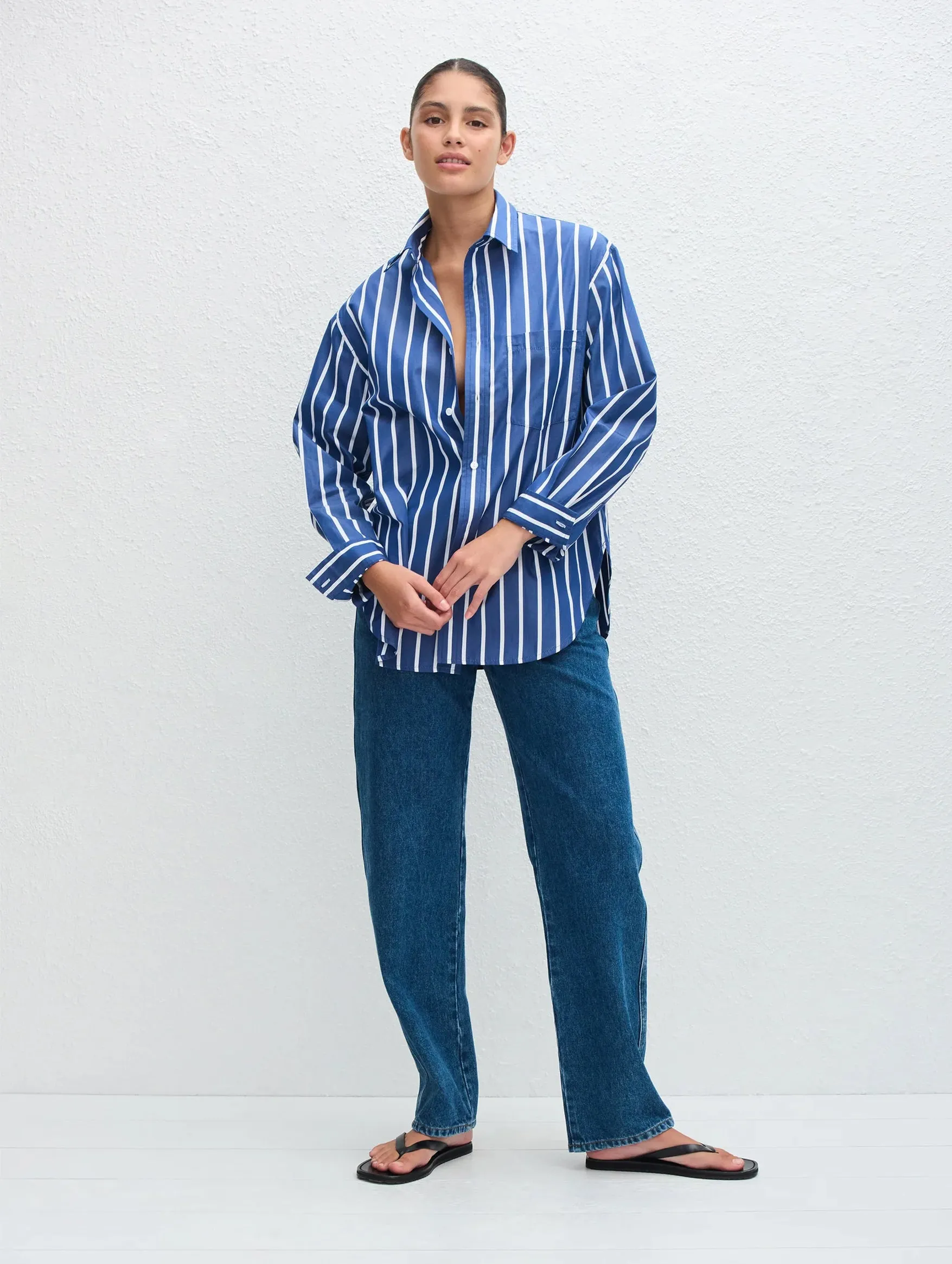 Classic Stripe Shirt in Marine Stripe