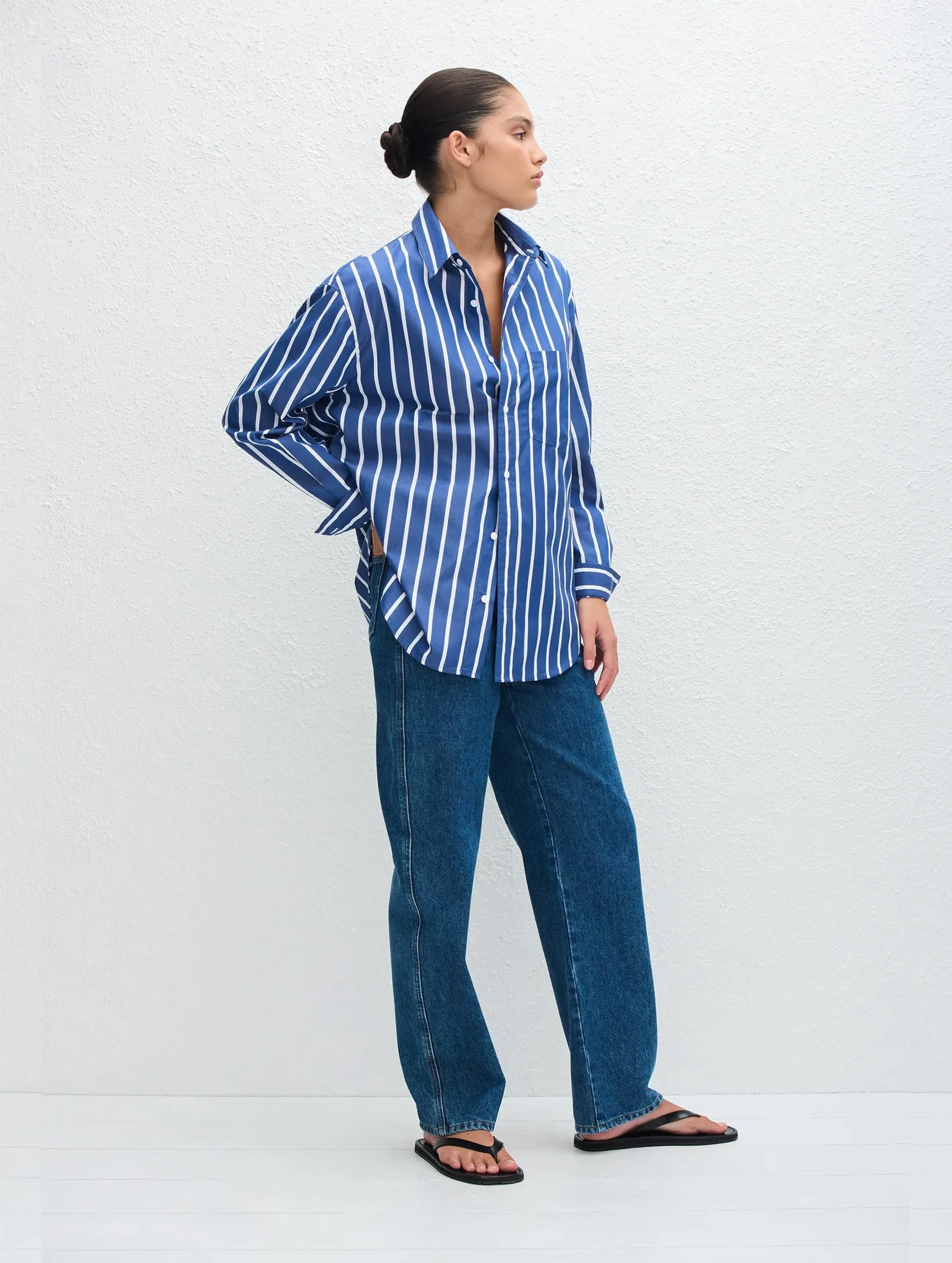Classic Stripe Shirt in Marine Stripe