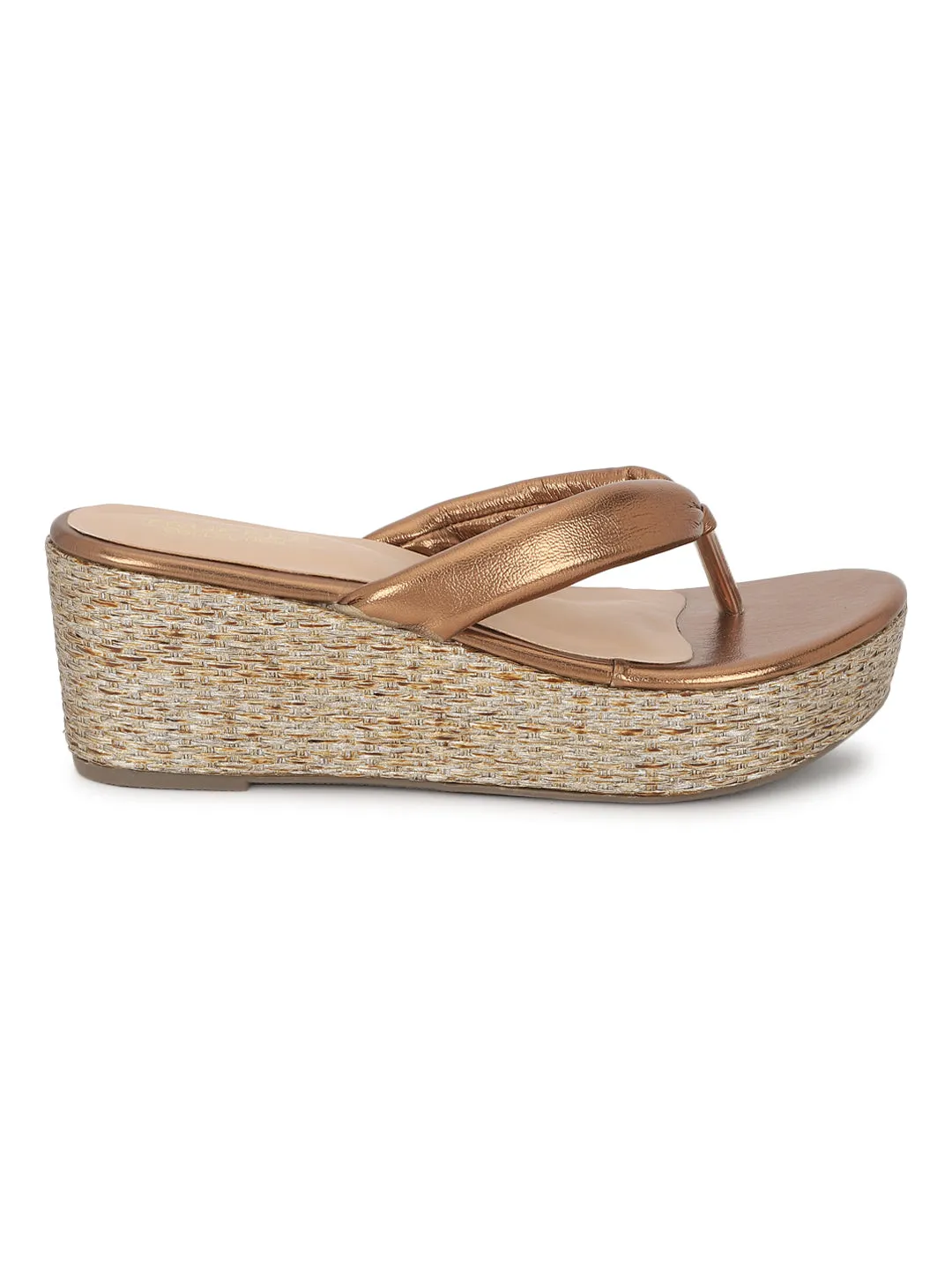 Copper PU Slip-On Wedges (TC-G08407-CPR)