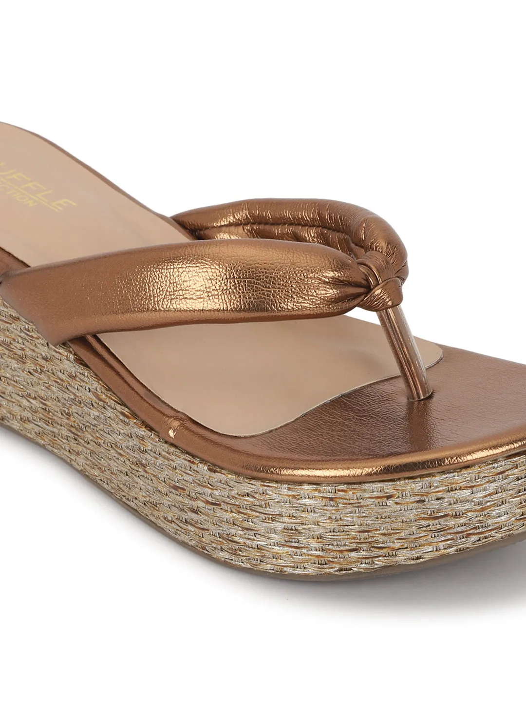 Copper PU Slip-On Wedges (TC-G08407-CPR)