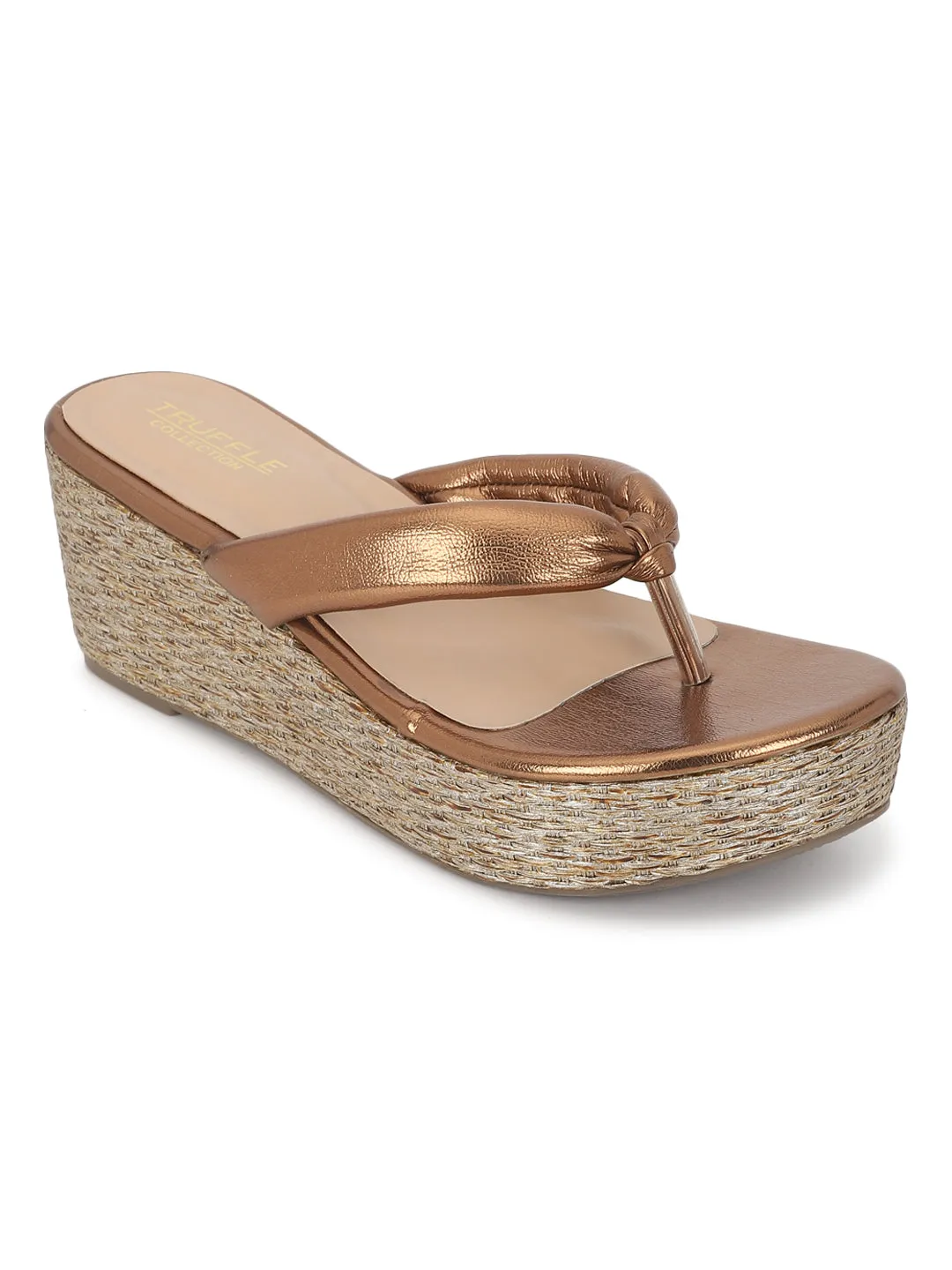 Copper PU Slip-On Wedges (TC-G08407-CPR)