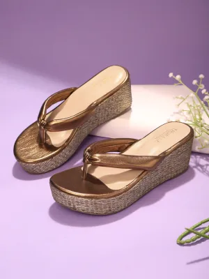 Copper PU Slip-On Wedges (TC-G08407-CPR)