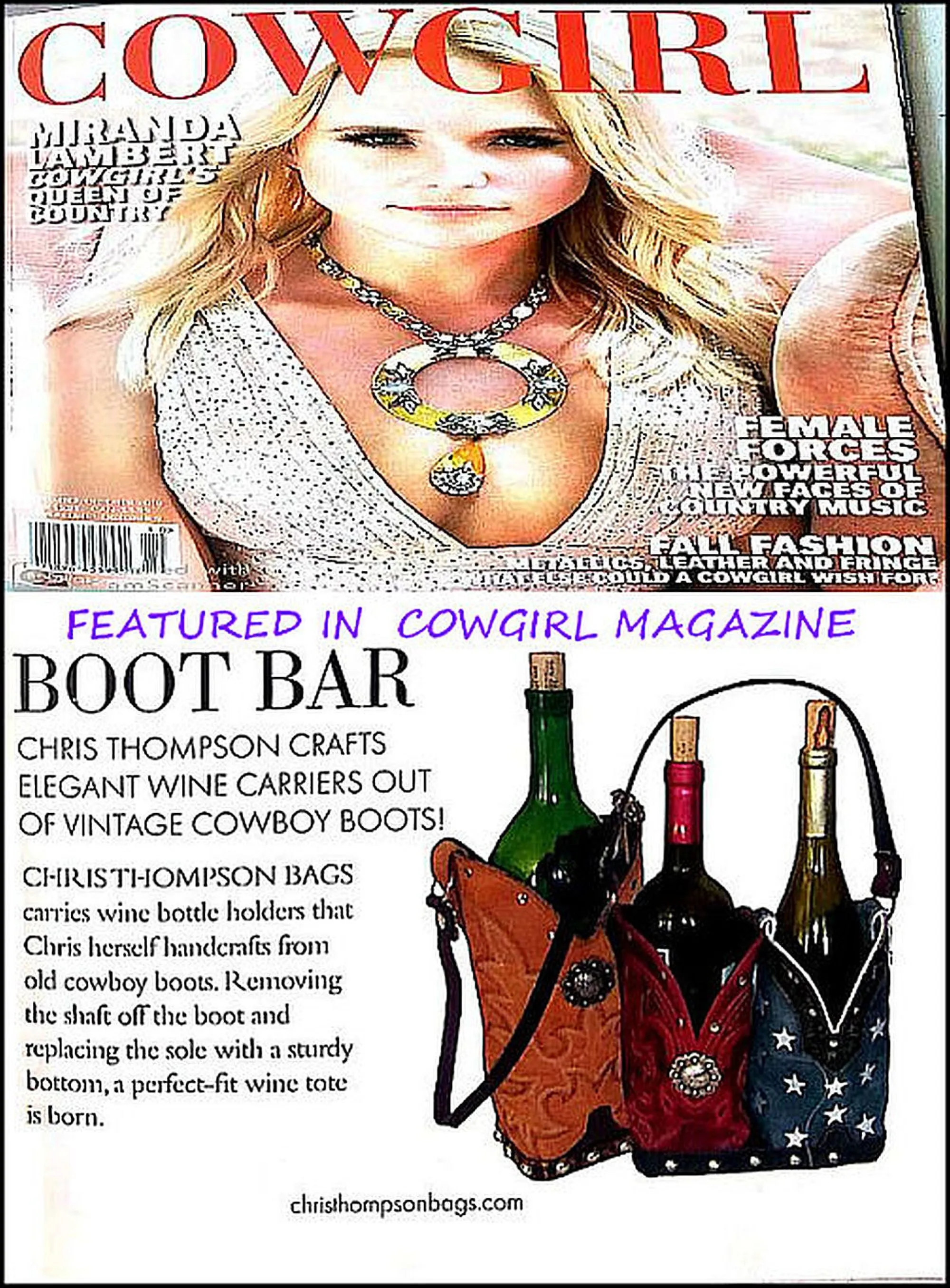 Cowboy Boot Wine Tote wt784
