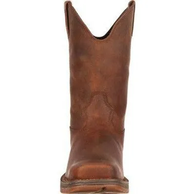 Durango Men's Rebel 11" Soft Toe Pull On Western Classic Boot- Brown - DB5444