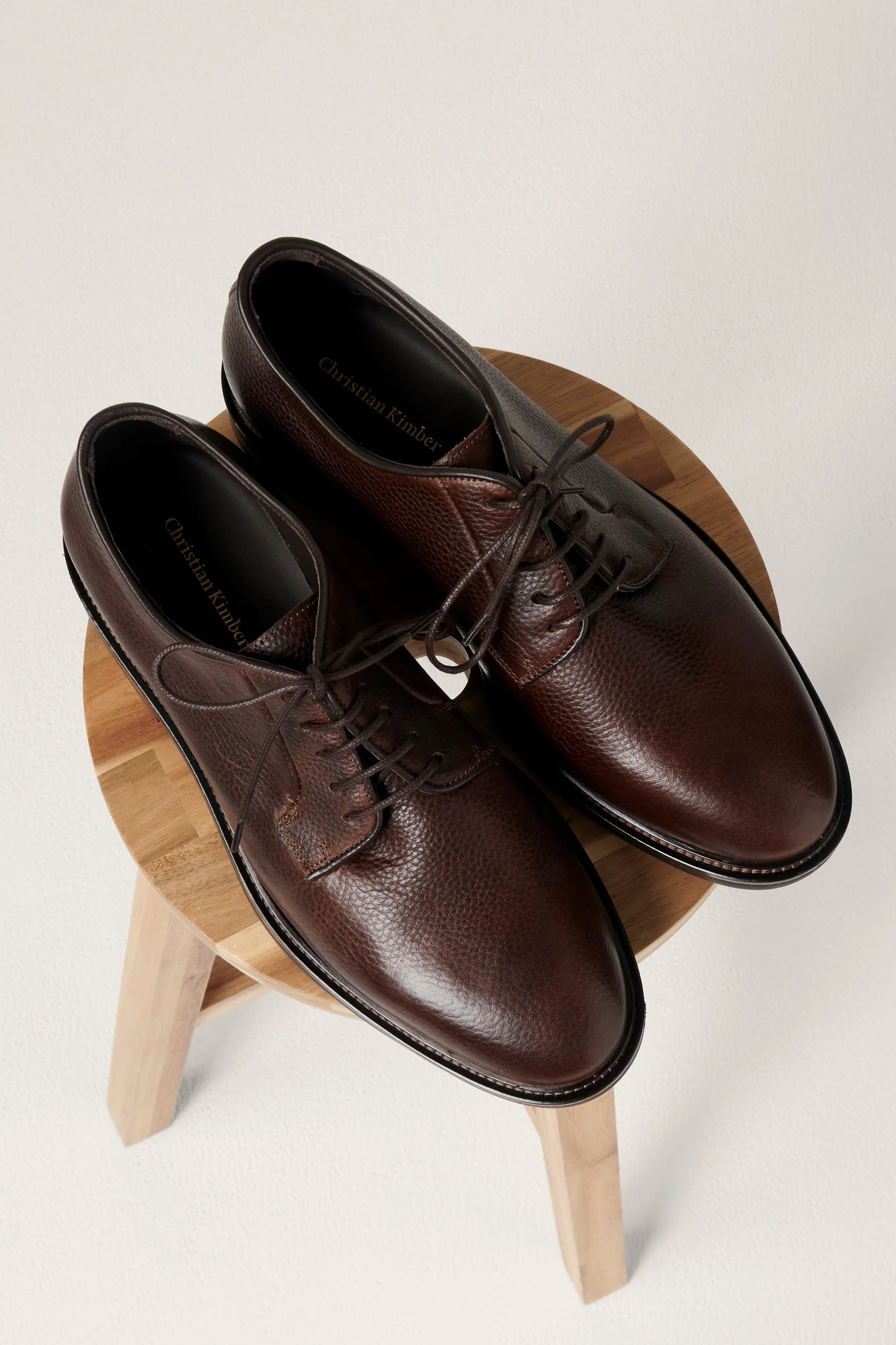 Flinders Derby Shoe - Chocolate Grain