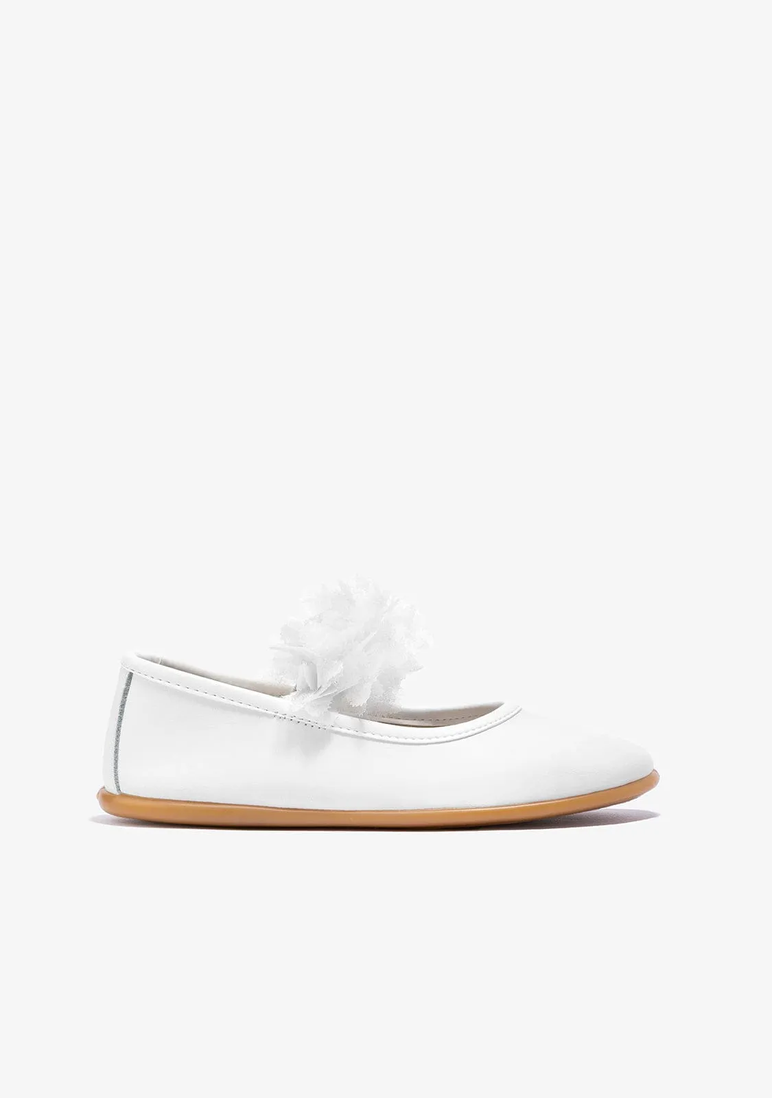 Girl's White Tulle Ballerinas Napa B&W