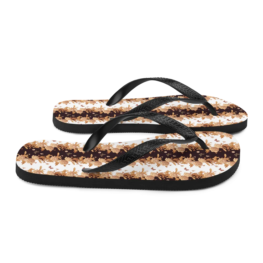 Gold Baroque Flip-Flops