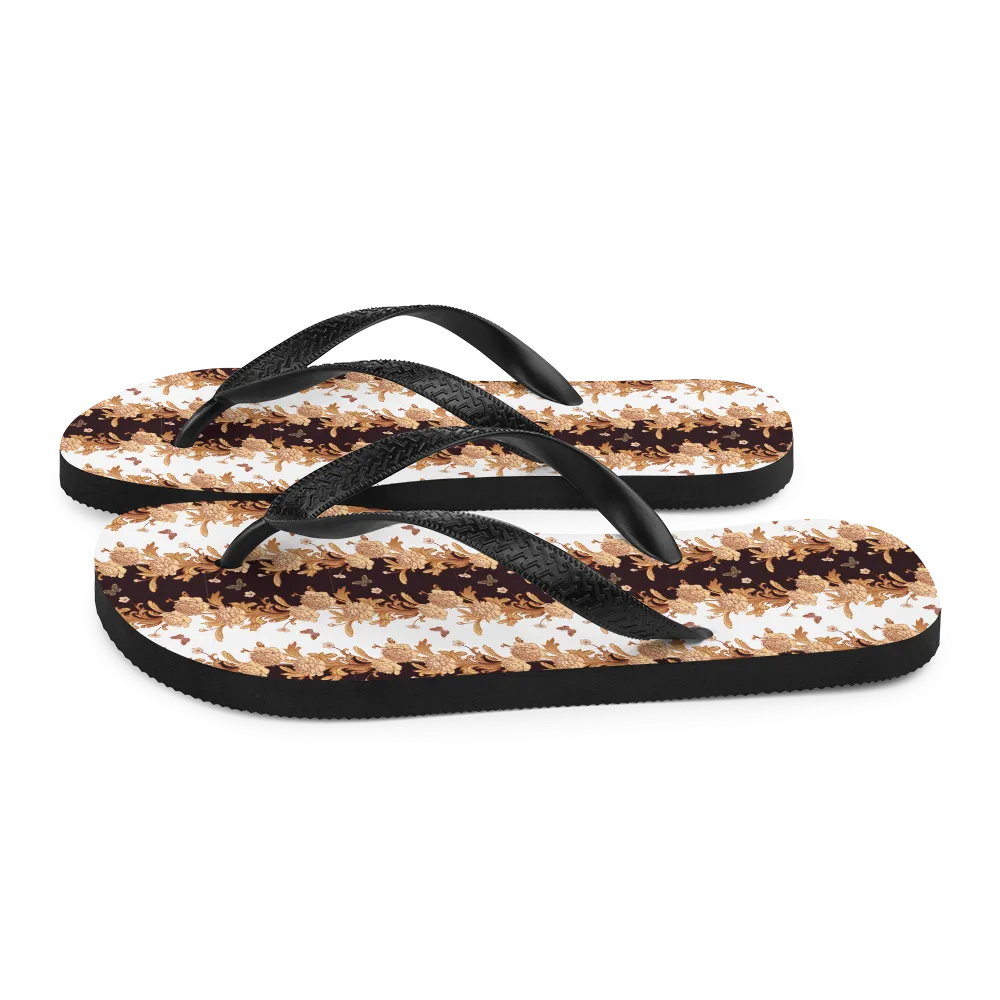 Gold Baroque Flip-Flops