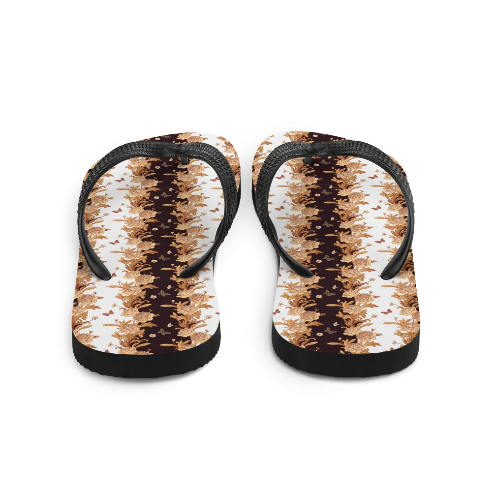 Gold Baroque Flip-Flops