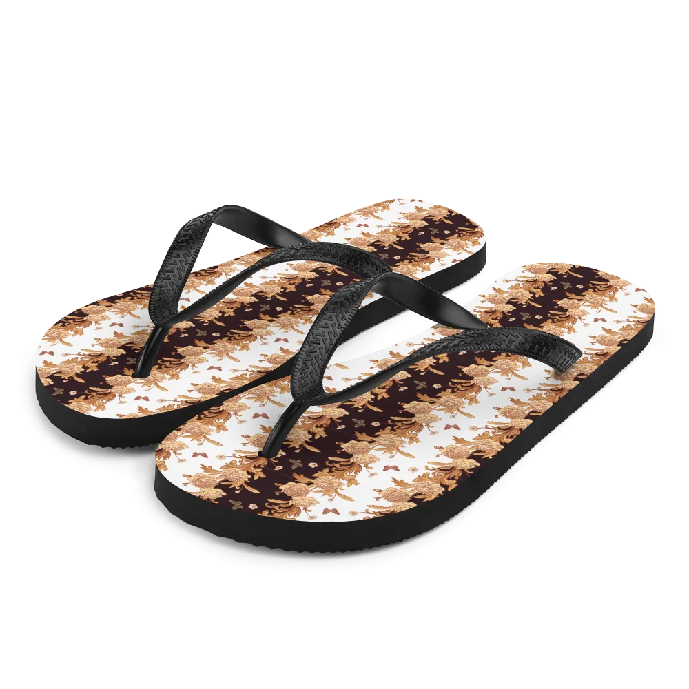 Gold Baroque Flip-Flops