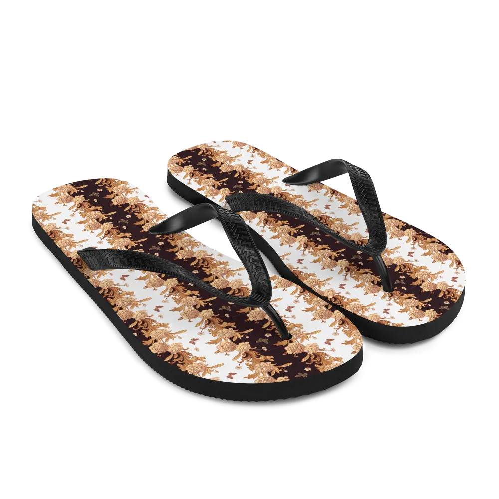 Gold Baroque Flip-Flops