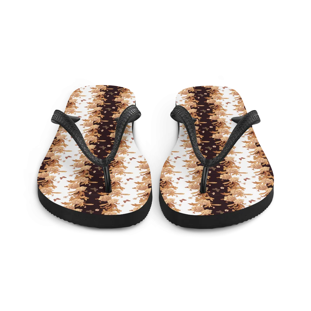 Gold Baroque Flip-Flops