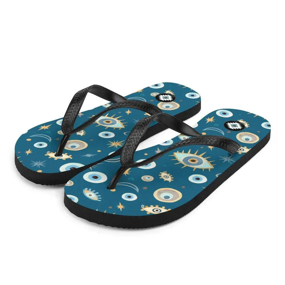 Greek Evil Eye Flip Flops