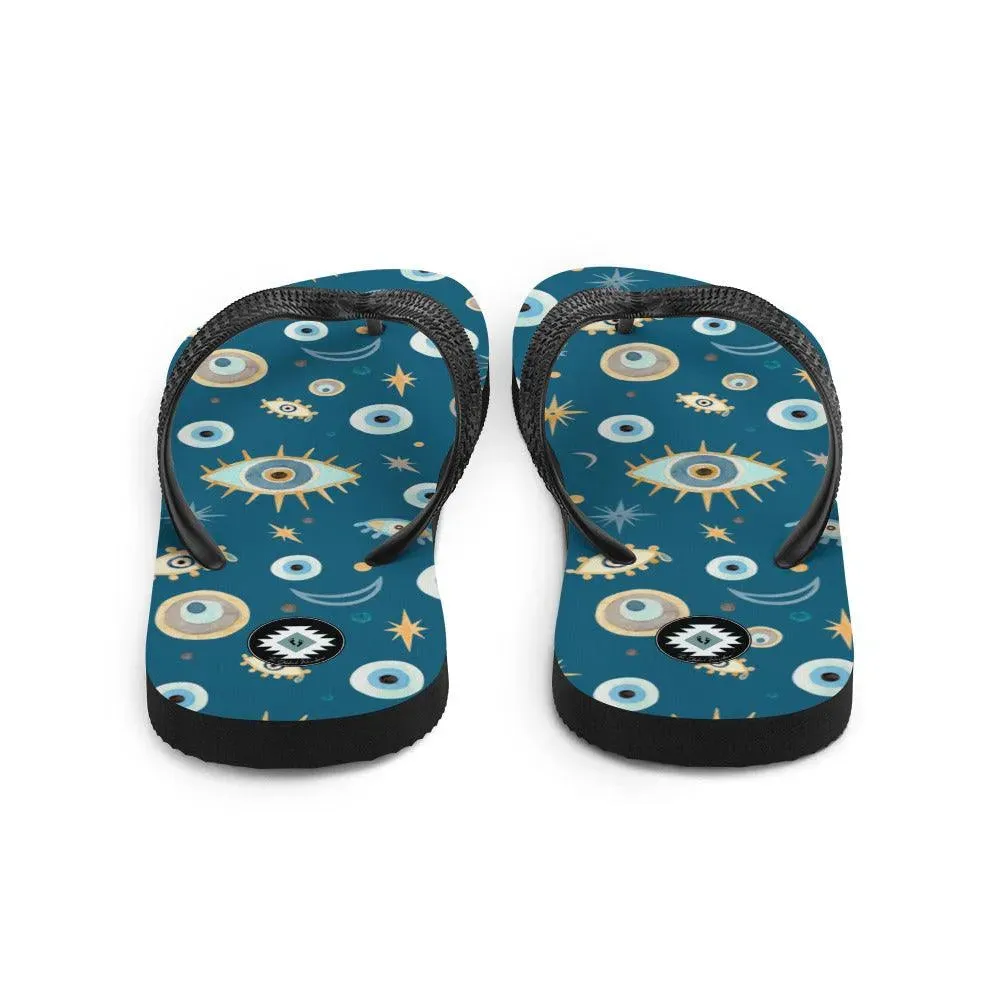 Greek Evil Eye Flip Flops