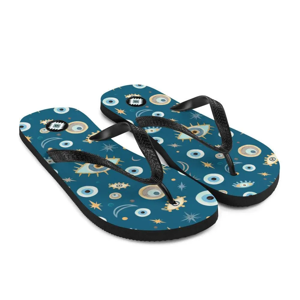 Greek Evil Eye Flip Flops