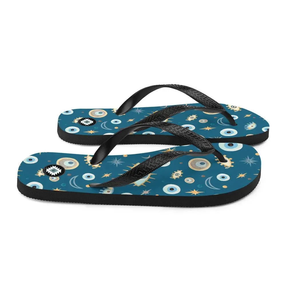Greek Evil Eye Flip Flops
