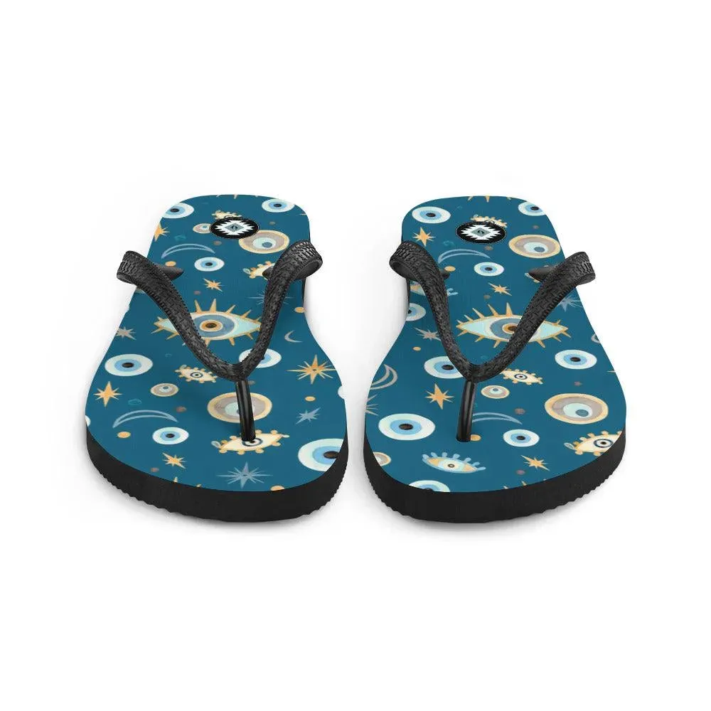 Greek Evil Eye Flip Flops