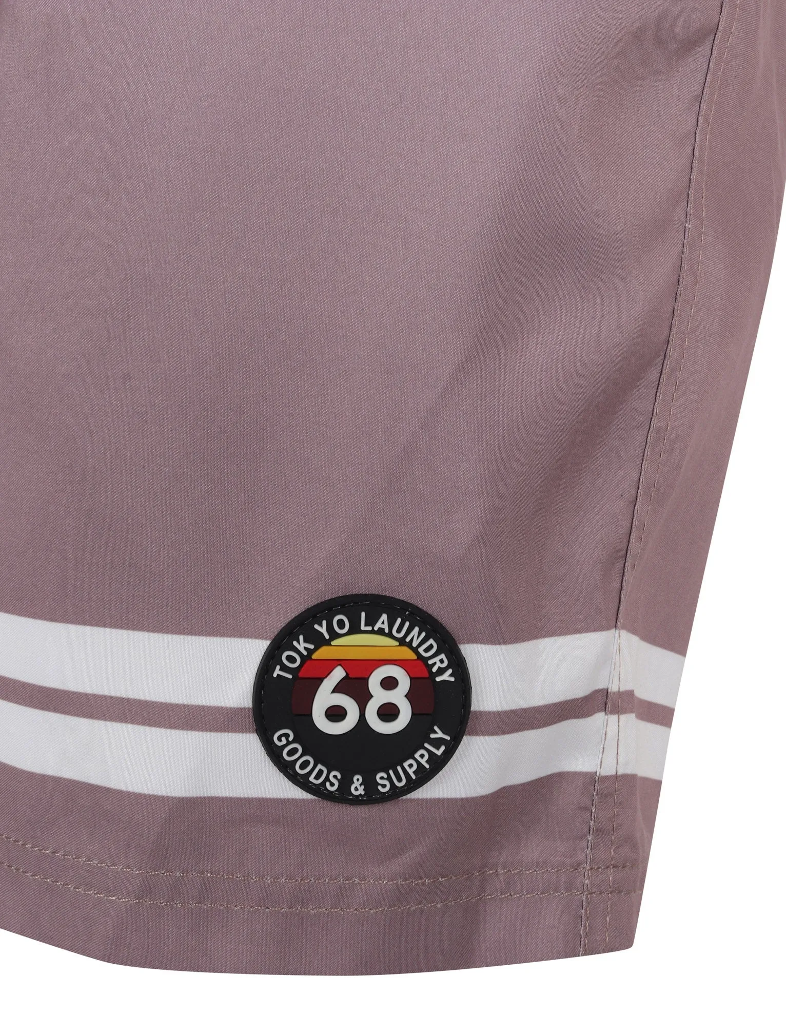 Jafari Swim Shorts With Free Matching Flip Flops In Toadstool Lilac - Tokyo Laundry