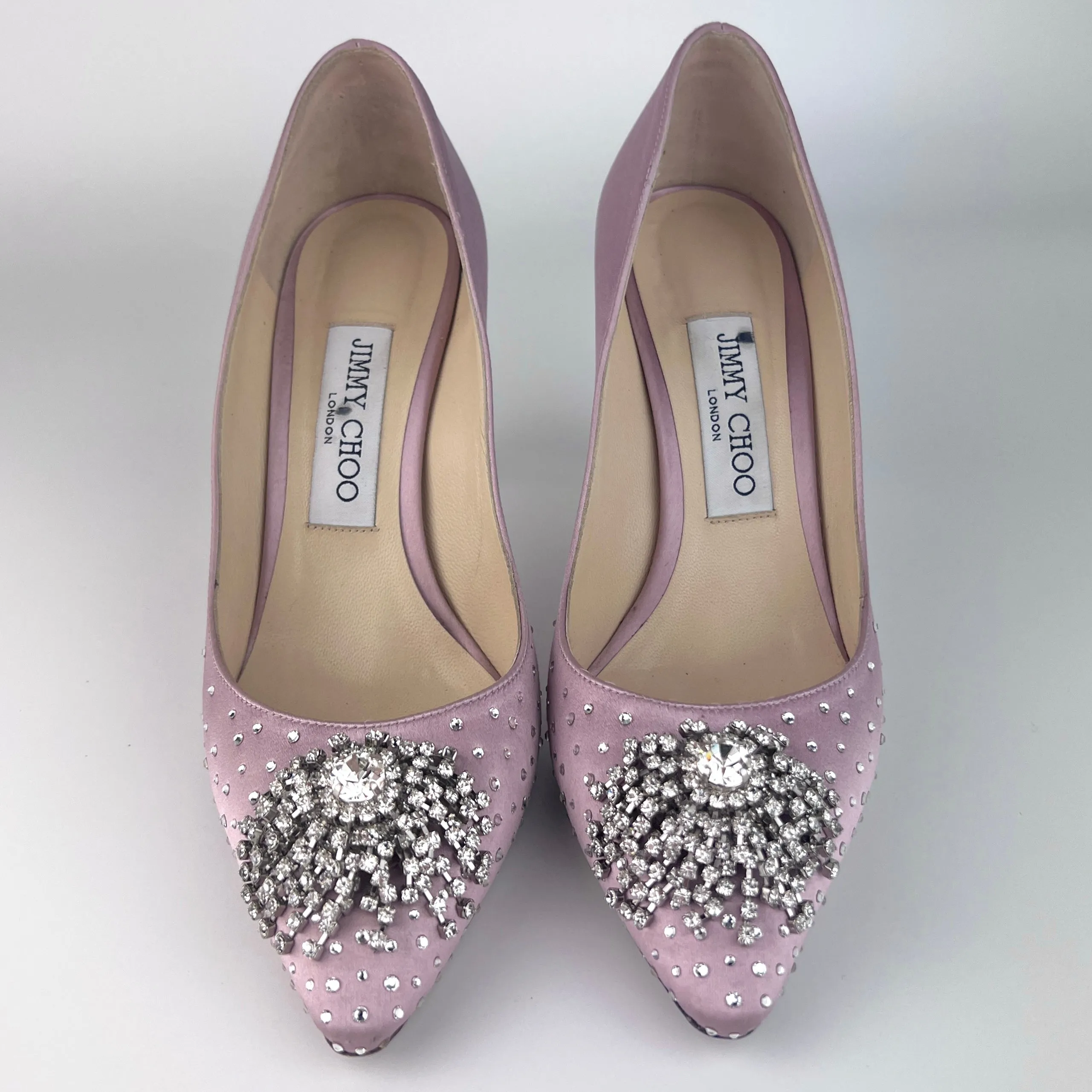 JIMMY CHOO JOAN CRYSTAL EMBELLISHED PUMPS EU 37/ UK 4