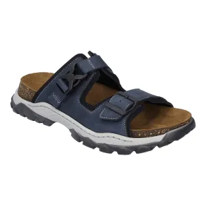 Josef Seibel Janosch 03 Mens Jeans Blue Leather Slip On Mules