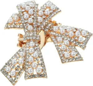 LIFKOME 1 Pair Decor Clip on Shoe Embellishments Shoe Accessories Shoe Clips for Bridal Shoe Clips for Women Shoe Clips for Pumps Heel Shoe Clips for Bride Shoe Charms High Heel Bow Tie