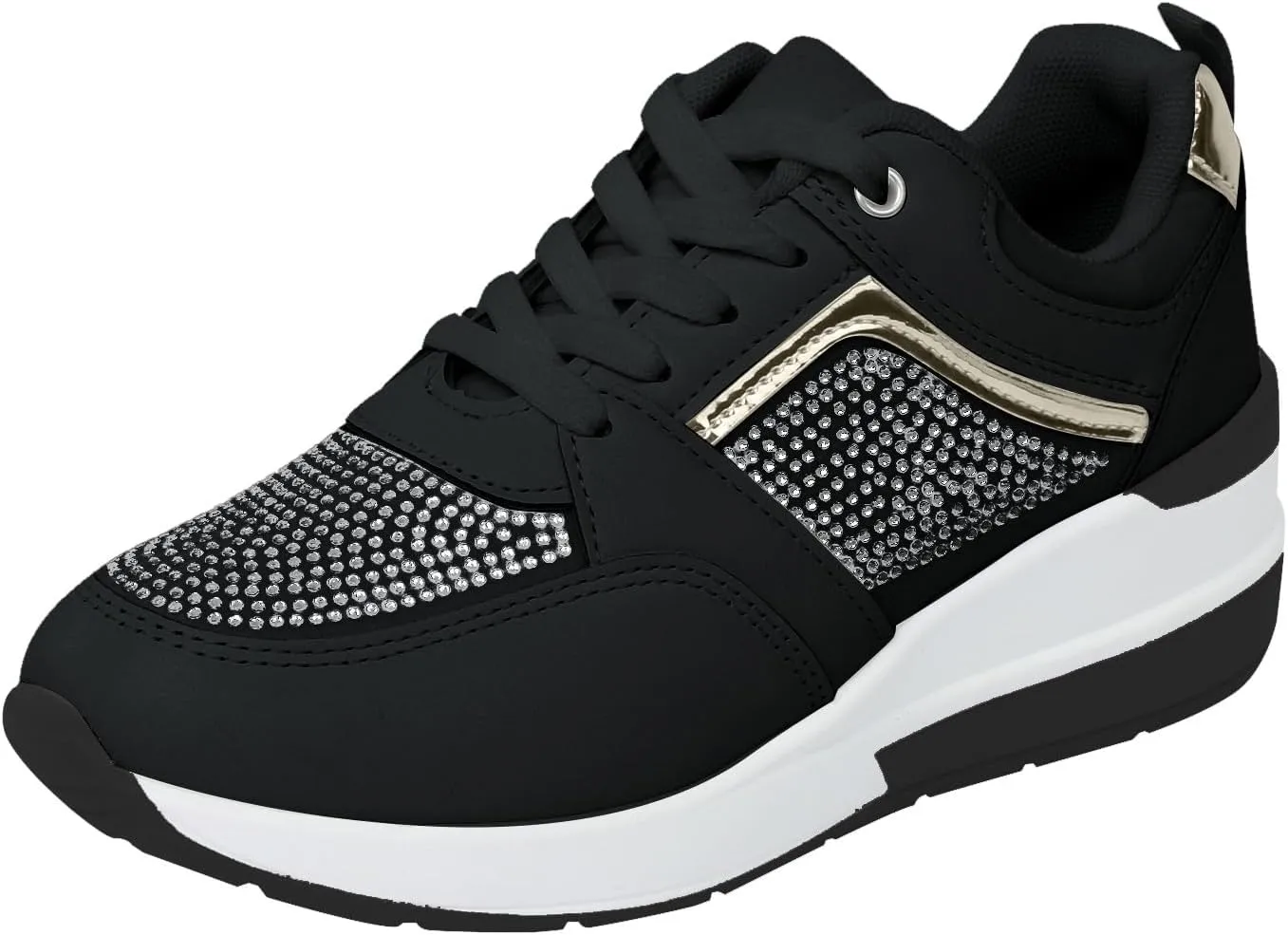 Lightweight Walking Tennis Shoes for Women Platform Thick Sole Classic Rubber Sole Shoes Versatile Dress Shoe