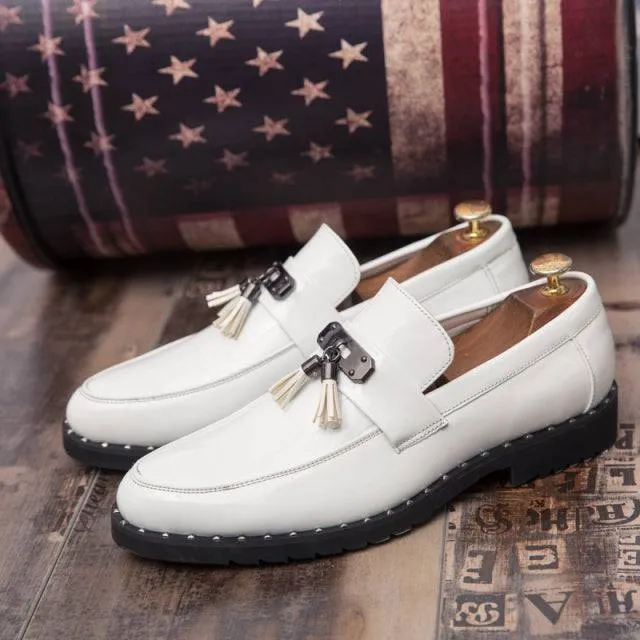 Loafers Shoes breathable Vintage Tassel Men Slip On Outdoor Shoes Mocassins