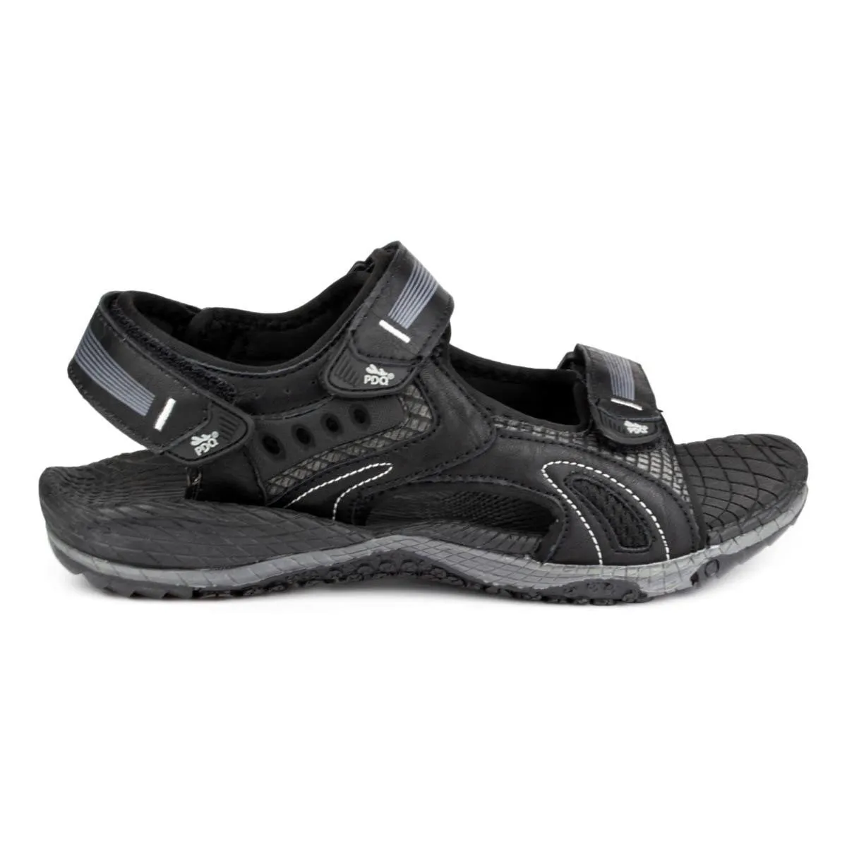 Mens Black Touch Fasten Sandal