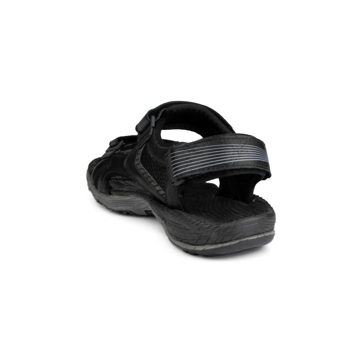 Mens Black Touch Fasten Sandal