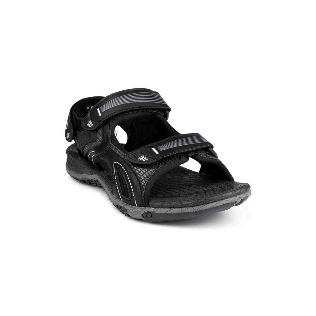 Mens Black Touch Fasten Sandal