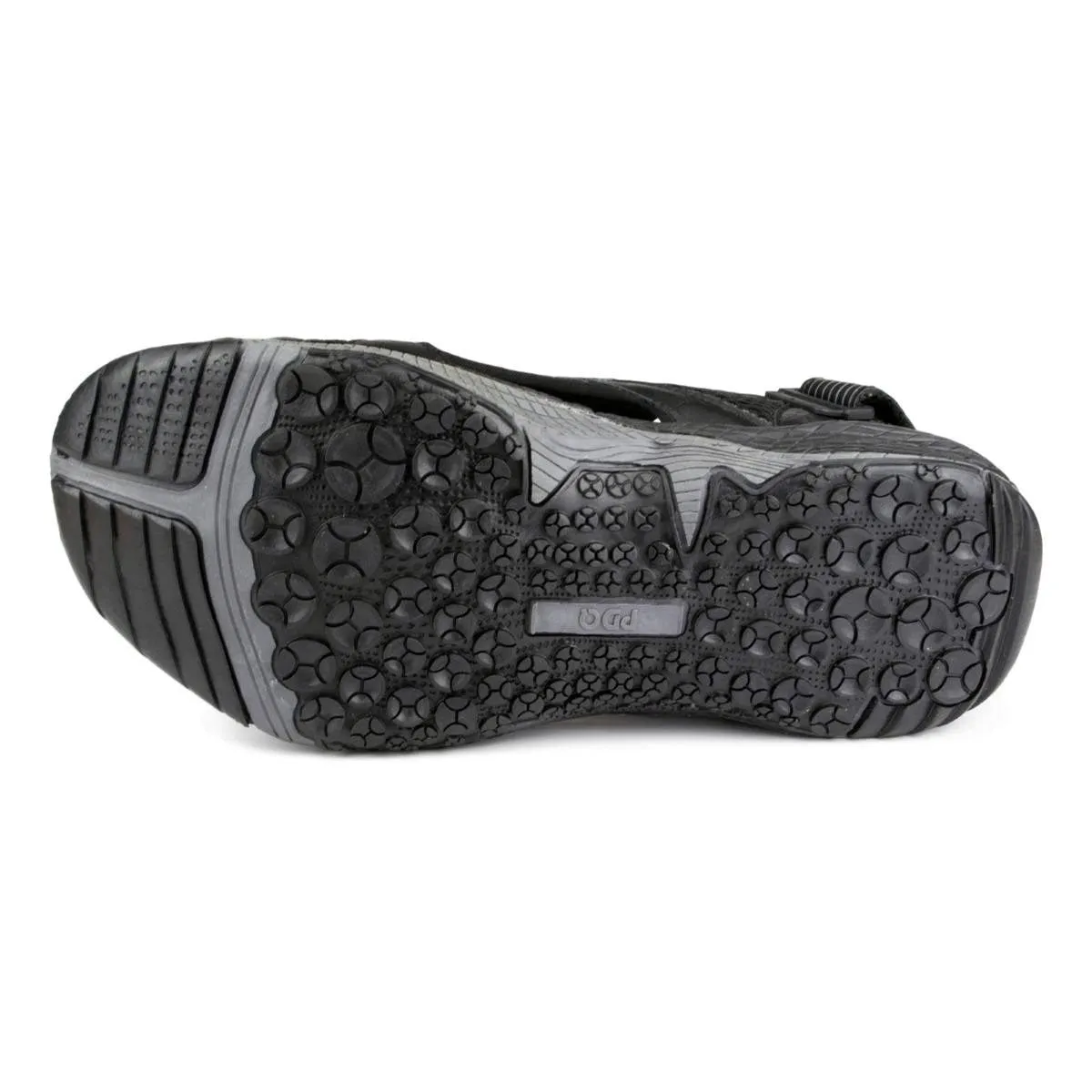 Mens Black Touch Fasten Sandal