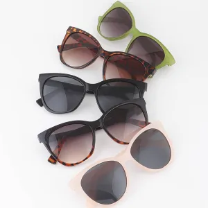 Minimal Round Cateye Sunglasses