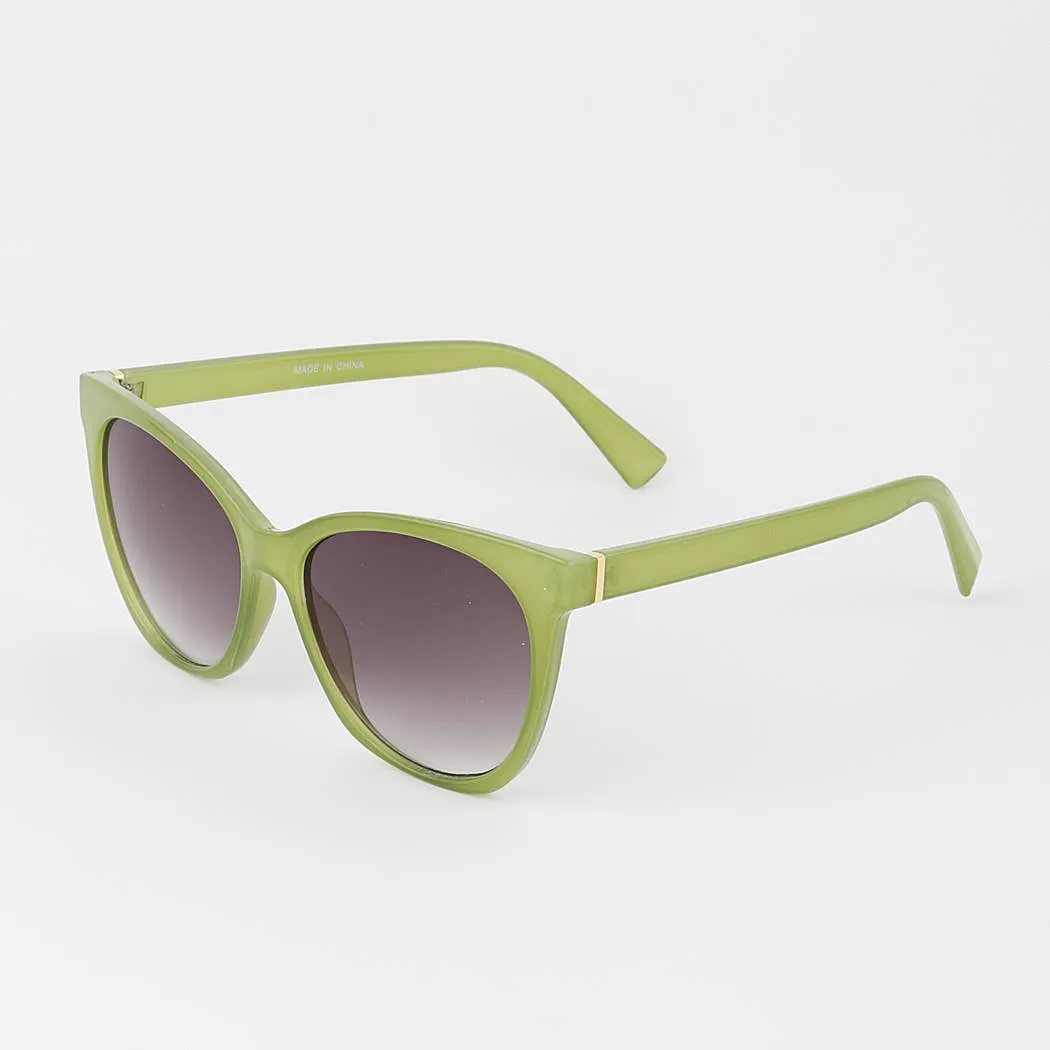 Minimal Round Cateye Sunglasses