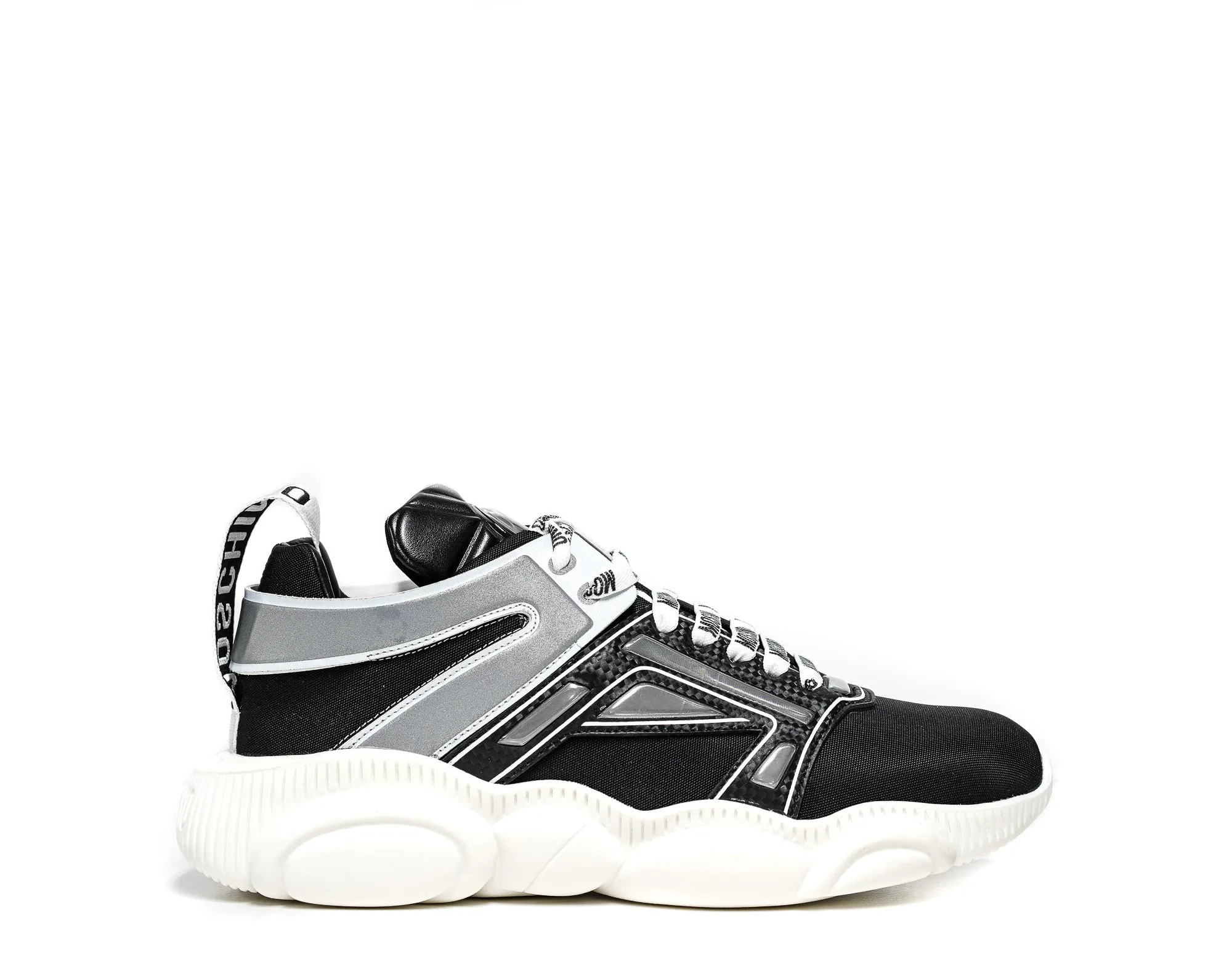 Moschino Men's Black & Silver Sneaker MB15253