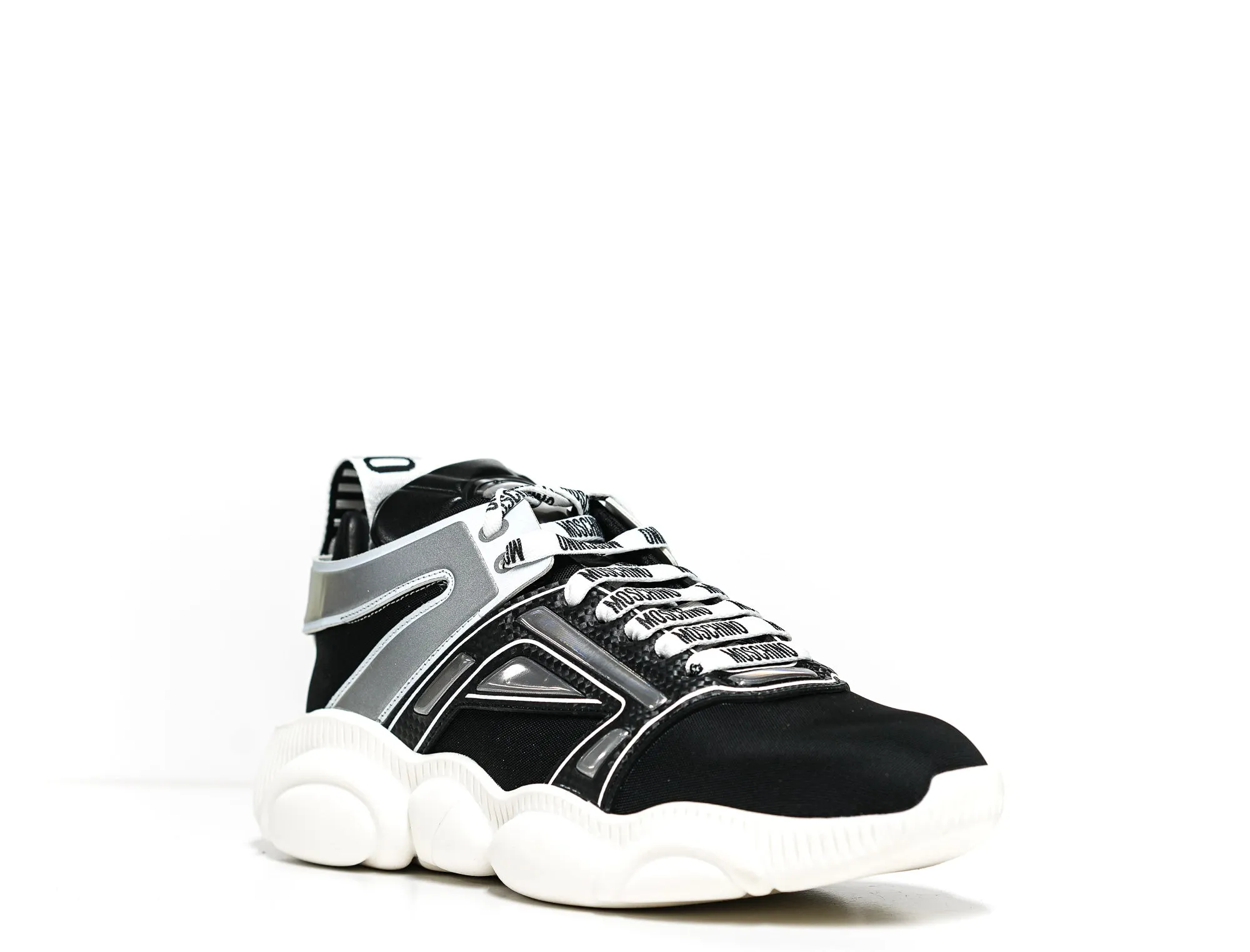 Moschino Men's Black & Silver Sneaker MB15253