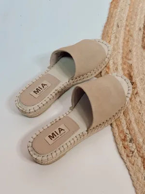 Noveli Suede Sandal - Taupe