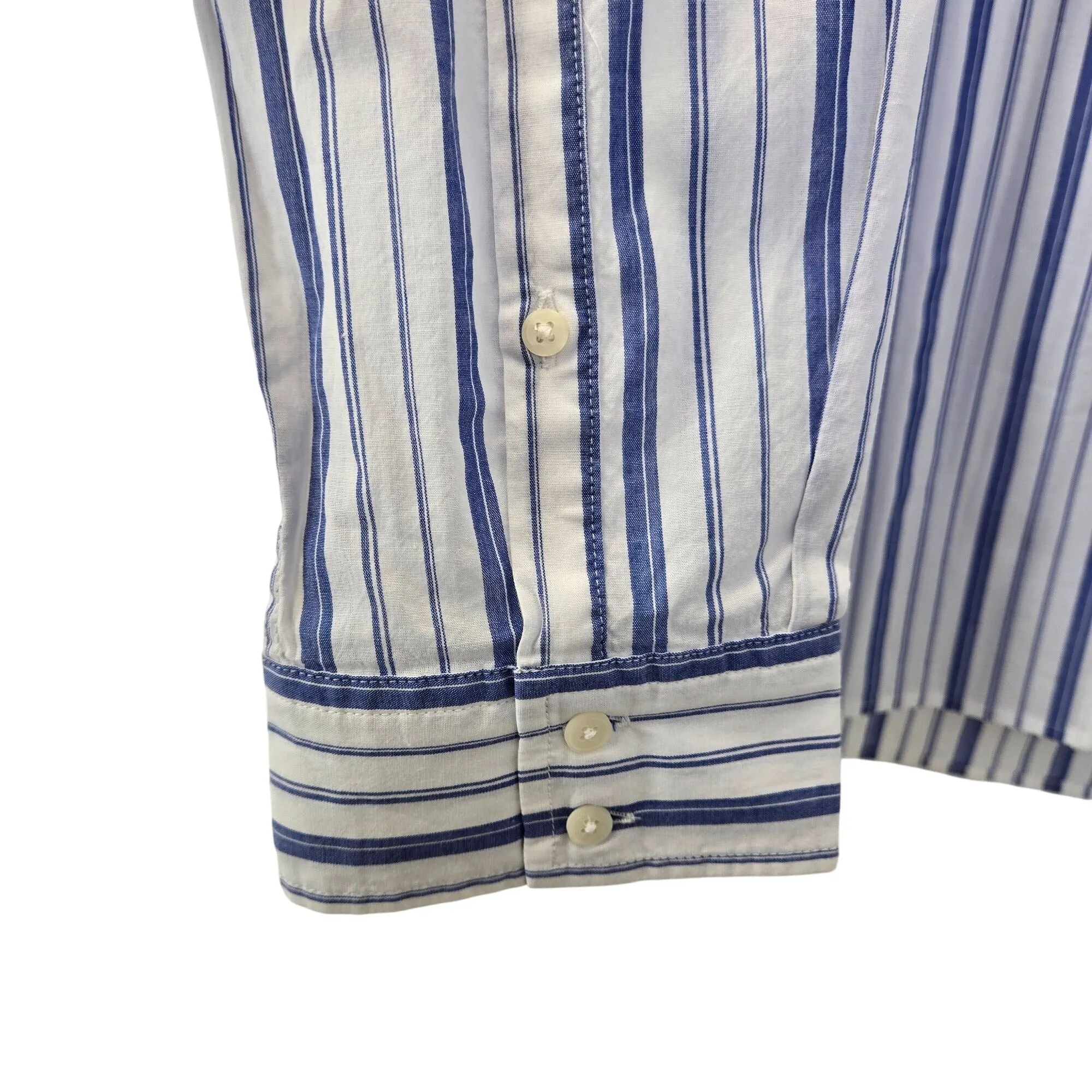 NWT UNTUCKit Pinot Perse Striped Long Sleeve Button Down Shirt Size 16