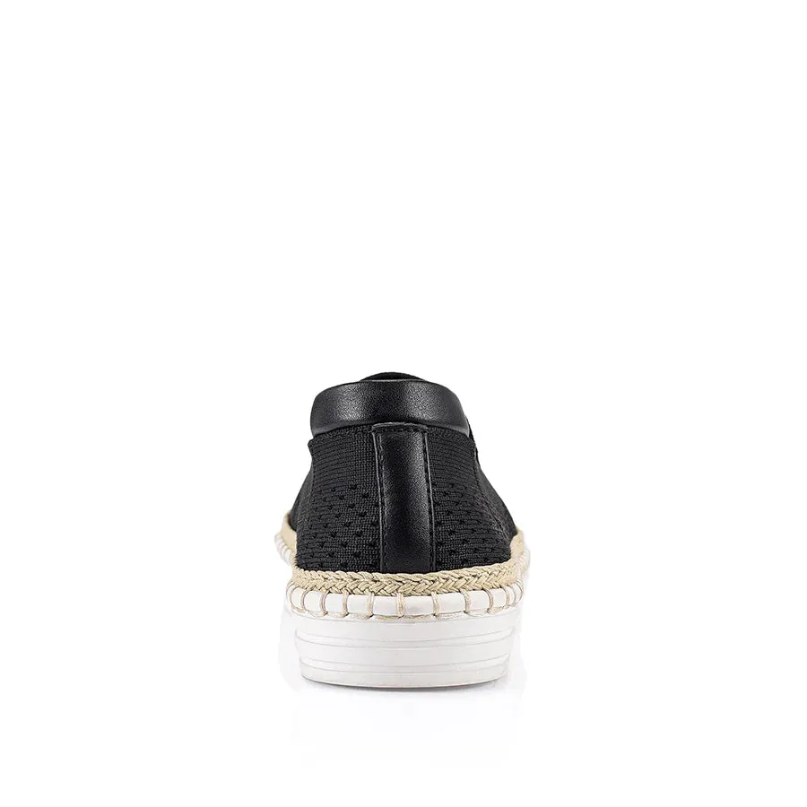 Queen Slip on Sneakers - Black Knit