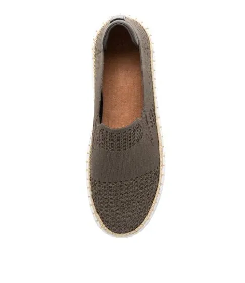 Queen Slip on Sneakers - Khaki Knitp