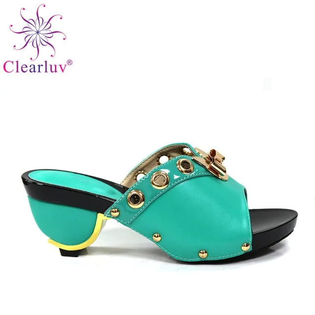 Rosy Italian Shoes PU Leather Pumps