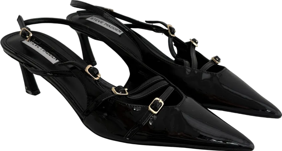 STEVE MADDEN Black Liana Patent Pumps UK 6 EU 39 